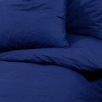 vidaXL Ensemble de housse de couette Bleu marine 155x220 cm Coton