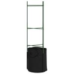 vidaXL Cage à tomates avec sac à plantes 2 Pièces 116 cm acier et PP