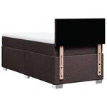 vidaXL Sommier à lattes de lit avec matelas Marron foncé 90x190 cm