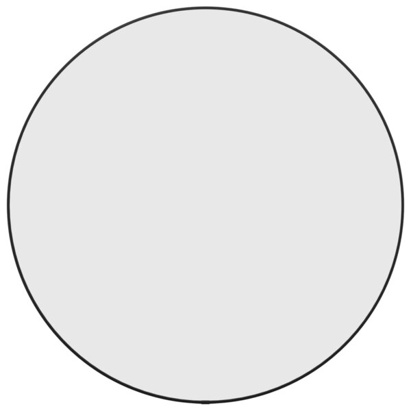 vidaXL Miroir mural Noir Ø 60 cm Rond