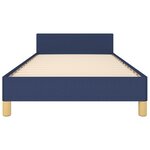 vidaXL Cadre de lit sans matelas bleu 90x200 cm tissu