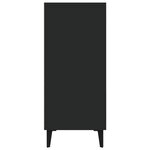 vidaXL Buffet noir 90x34x80 cm bois d'ingénierie