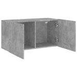 vidaXL Meuble TV mural gris béton 80x30x41 cm