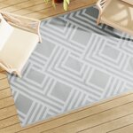 vidaXL Tapis d'extérieur gris 140x200 cm PP