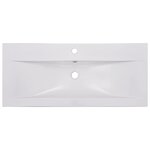 vidaXL Ensemble de meubles de salle de bain Blanc brillant Aggloméré