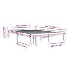 vidaXL Cadre de lit sans matelas blanc 135x190 cm