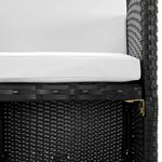 vidaXL Ensemble à manger d'extérieur 9Pièces coussins Résine tressée Noir