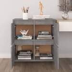 vidaXL Buffets 2 Pièces Gris béton 70x41x75 cm Aggloméré