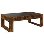 vidaXL Table basse avec LED infini chêne fumé 90x53x30 cm