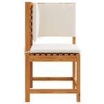 Fauteuil de jardin d'angle vidaXL avec coussins en bois d'acacia solide