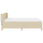 Lit à ressorts vidaXL avec matelas crème 140x200 cm en tissu