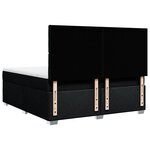vidaXL Sommier à lattes de lit avec matelas Noir 180x200 cm Tissu