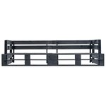 vidaXL Canapé palette à 2 places de jardin noir bois