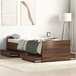 vidaXL Cadre de lit sans matelas chêne marron 90x190 cm