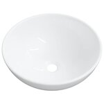 vidaXL Lavabo blanc 28x28x10 cm céramique