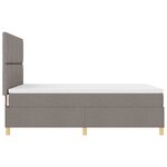 vidaXL Lit à ressorts avec matelas taupe 140x190 cm en tissu
