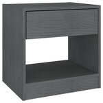 vidaXL Tables de chevet 2 Pièces Gris 40x31x40 cm Bois de pin massif