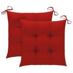 vidaXL Chaises à manger de jardin avec coussins lot de 2 Acacia massif