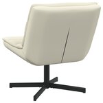 vidaXL Chaise Pivotante Crème Faux cuir Moyenne Pivotante