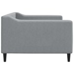 vidaXL Lit de repos sans matelas gris clair 90x190 cm tissu