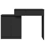 vidaXL Coiffeuse avec LED noir 115x37x110 5 cm