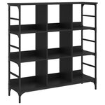 vidaXL Buffet noir 102x32x103 5 cm bois d'ingénierie