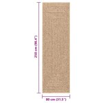 vidaXL Tapis ZIZUR 80x250 cm aspect de jute intérieur et extérieur