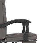 Chaise fauteuil siège pivotante de inclinable de bureau informatique étude similicuir gris 02_0024245