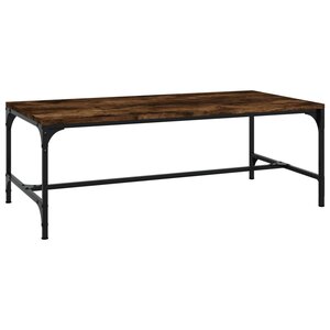 vidaXL Table basse Chêne fumé 100x50x35 cm Bois d'ingénierie