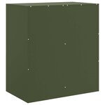 vidaXL Buffet vert olive 67x39x73 cm acier