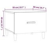 vidaXL Tables basses 2 Pièces chêne fumé 50x50x40 cm bois d'ingénierie