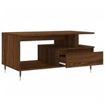 vidaXL Table basse Chêne marron 90x49x45 cm Bois d'ingénierie