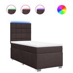 vidaXL Sommier à lattes de lit avec matelas Marron foncé 90x190 cm