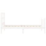 vidaXL Cadre de lit sans matelas blanc bois de pin massif
