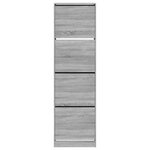 vidaXL Armoire à chaussures 4 tiroirs rabattables sonoma 60x42x204 cm