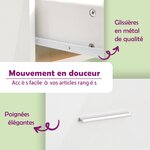 vidaXL Buffet blanc brillant 80x36x75 cm bois d'ingénierie