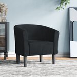 vidaXL Fauteuil cabriolet noir velours
