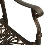 Ensemble de bistro jardin meuble extérieur terrasse 3 pièces aluminium coulé bronze 02_0013503