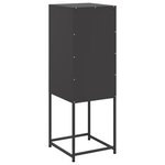 vidaXL Buffet haut noir 36x39x107 cm acier
