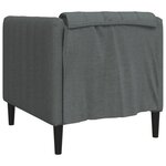 vidaXL Fauteuil gris foncé tissu