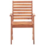 vidaXL Chaises à manger d'extérieur lot de 2 et coussins Acacia massif
