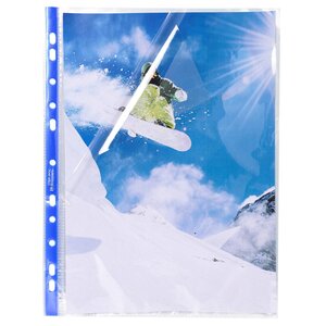 Sachet De 10 Pochettes Perforées Stop Doc Ouverture En Coin - Polypropylène Lisse 6/100e - A4 - Incolore - X 10 - Exacompta