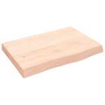 vidaXL Étagère murale 60x40x(2-6) cm bois de chêne massif non traité