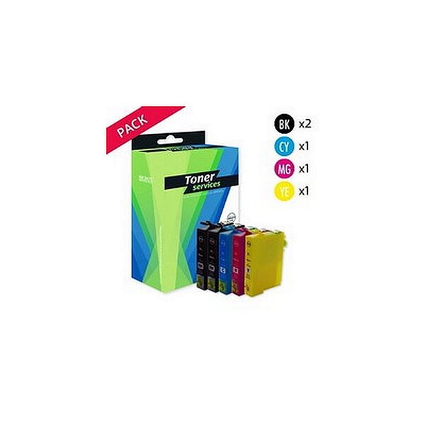 Compatible Epson T1285 Pack 5 cartouches Noires/couleurs XL (Renard)