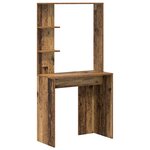 vidaXL Bureau rangement vieux bois reconstitué