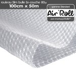 Lot de 6  rouleaux de film bulle d'air largeur 100 cm x longueur 50 mètres - gamme air'roll standard