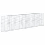 vidaXL Panier gabion avec couvercle 700x50x200 cm fer galvanisé