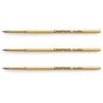 Mine pour stylo à bille SwissRide pointe moyenne noir x 3 CARAN D'ACHE