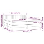 vidaXL Sommier à lattes de lit et matelas et LED Bleu 200x200 cm Tissu