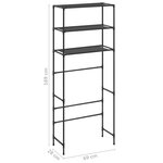 vidaXL Support de rangement au-dessus lave-linge 3 niveaux 69x28x169cm